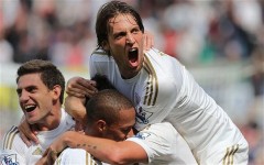 Swansea against West Ham