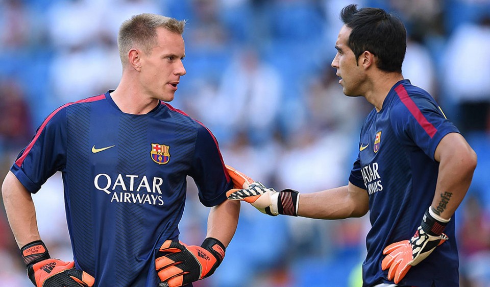 Bravo (right)... no longer around to hold Ter Stegen back.